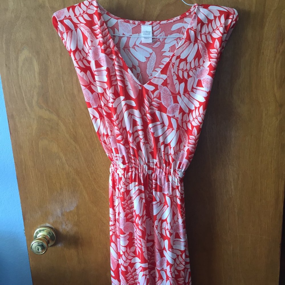 Floral red dress